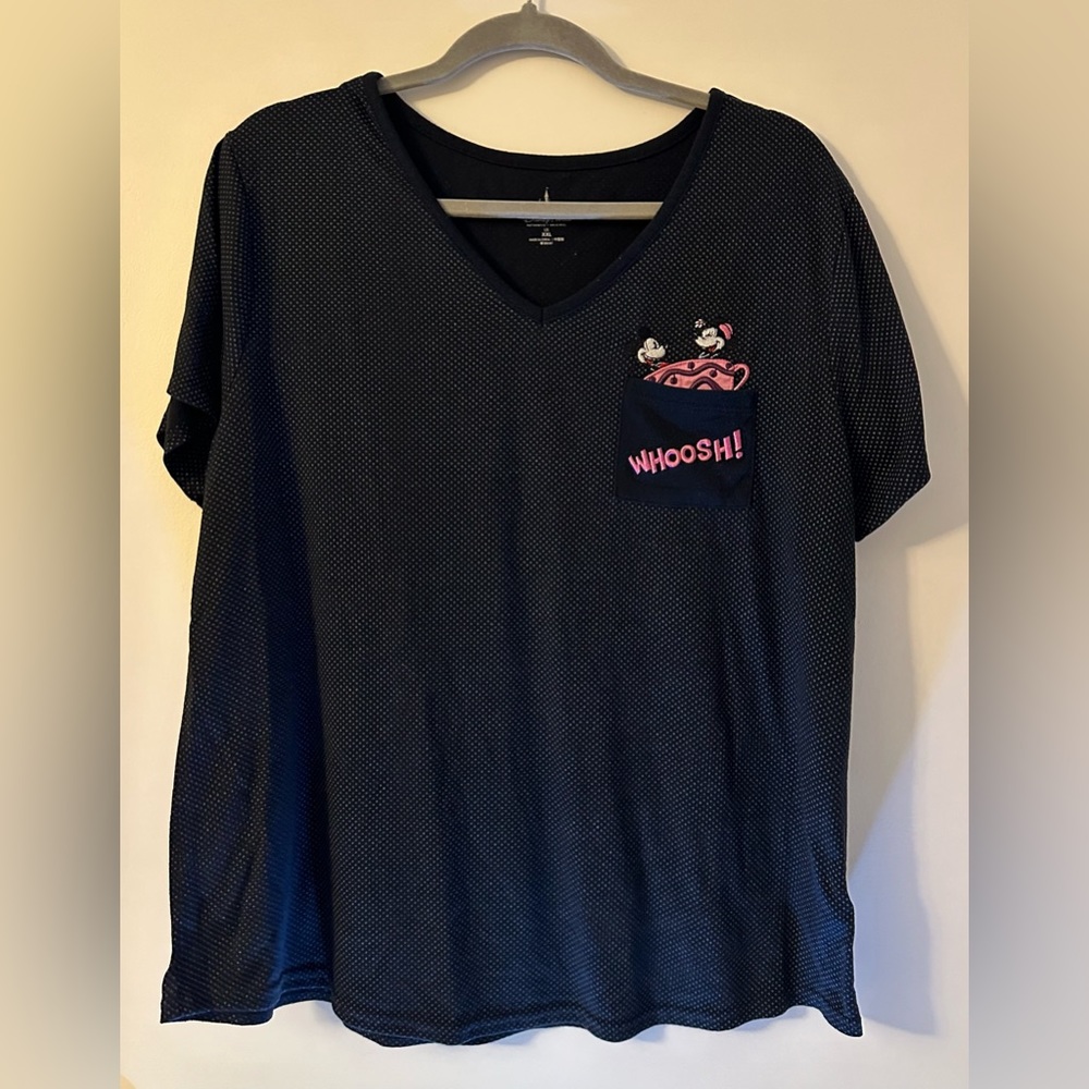 Disney Parks Mickey & Minnie Teacups Polka Dot Women's Tee Shirt XXL